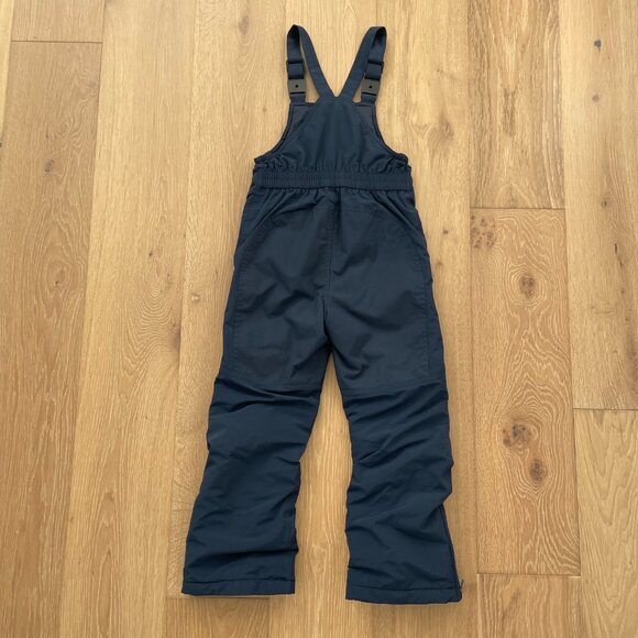 Lands’ End Snow Bibs Kids 7 Navy Blue Squall Waterproof Insulated Iron Knee Ski - Picture 5 of 14